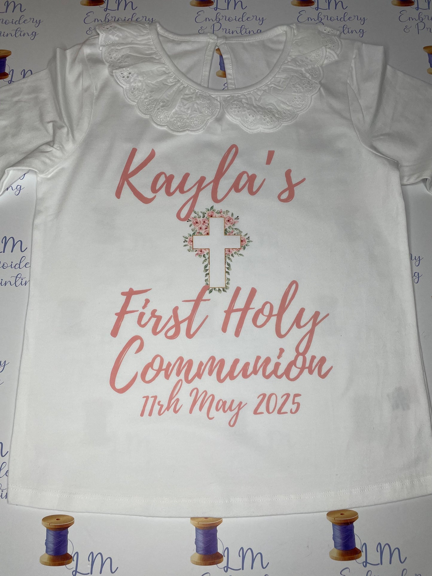 Communion Long Sleeve Frilled Pyjama Set