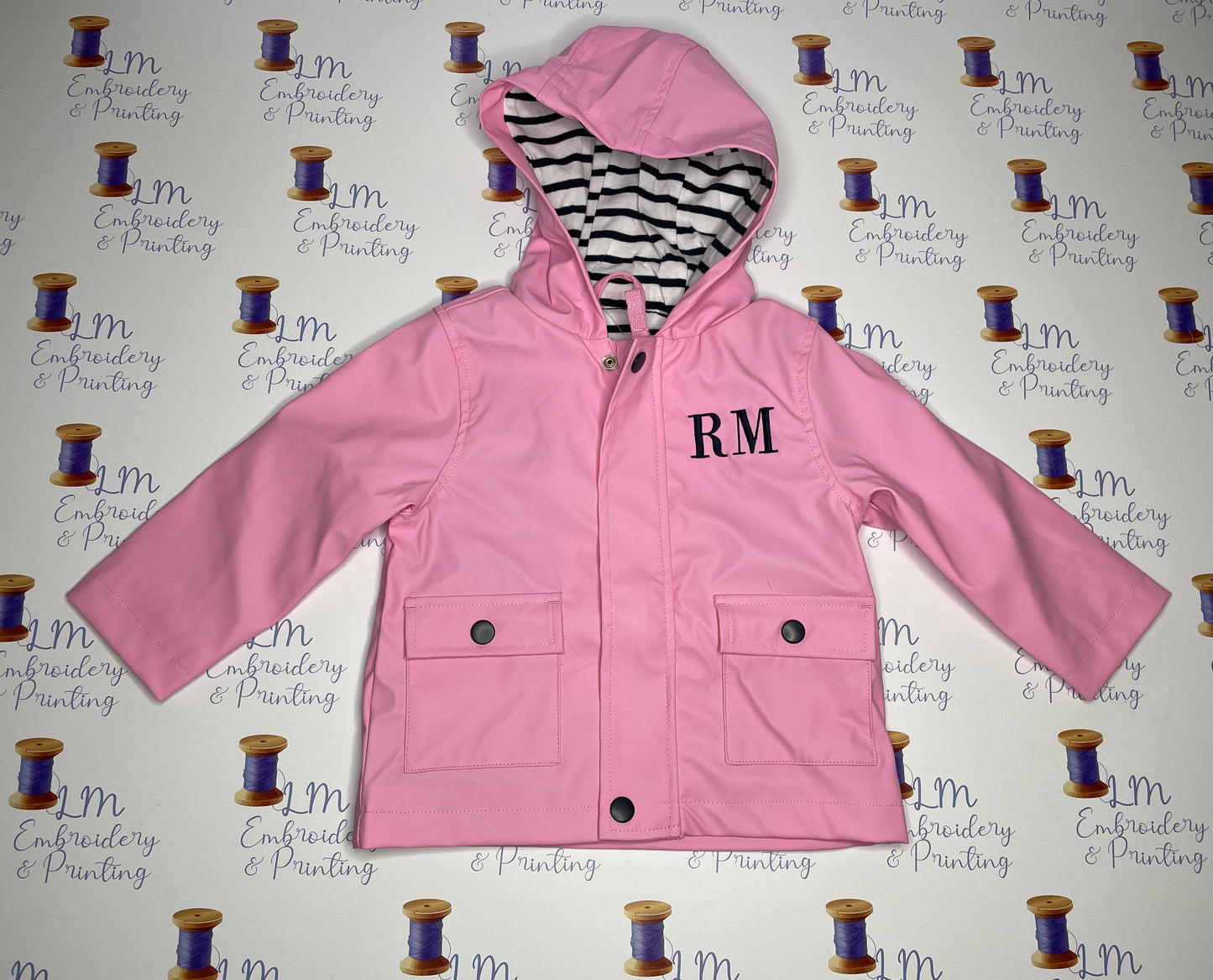 Raincoat -Letter or Initial's embroidered
