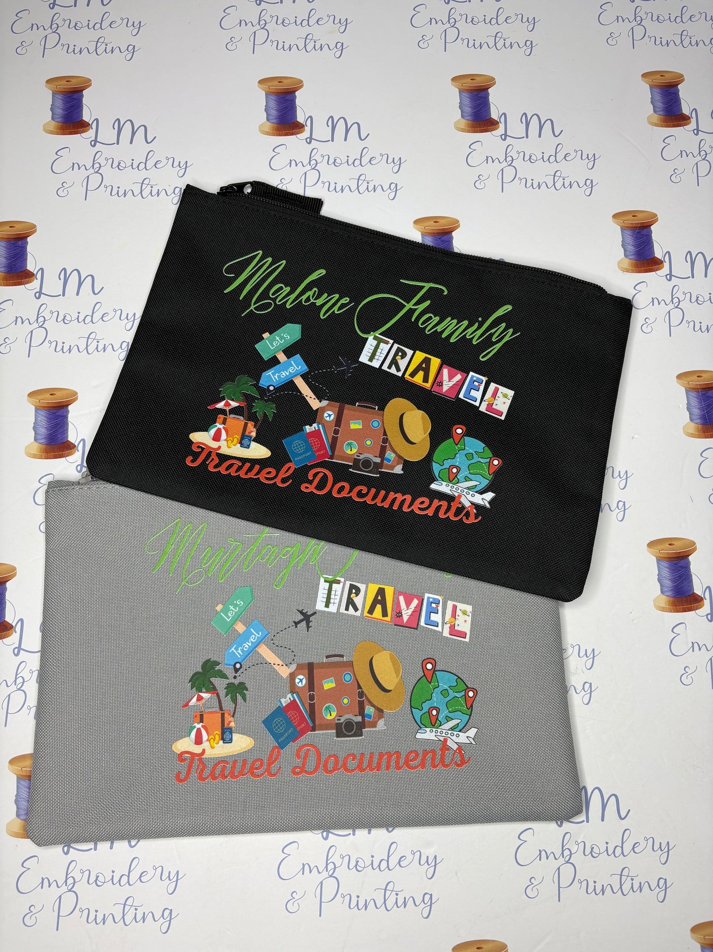 Personalised Travel Pouch - Passport & Document Holder