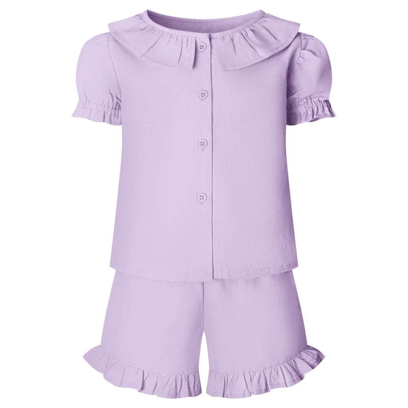 Personalised Linen T-Shirt & Short Frill Set