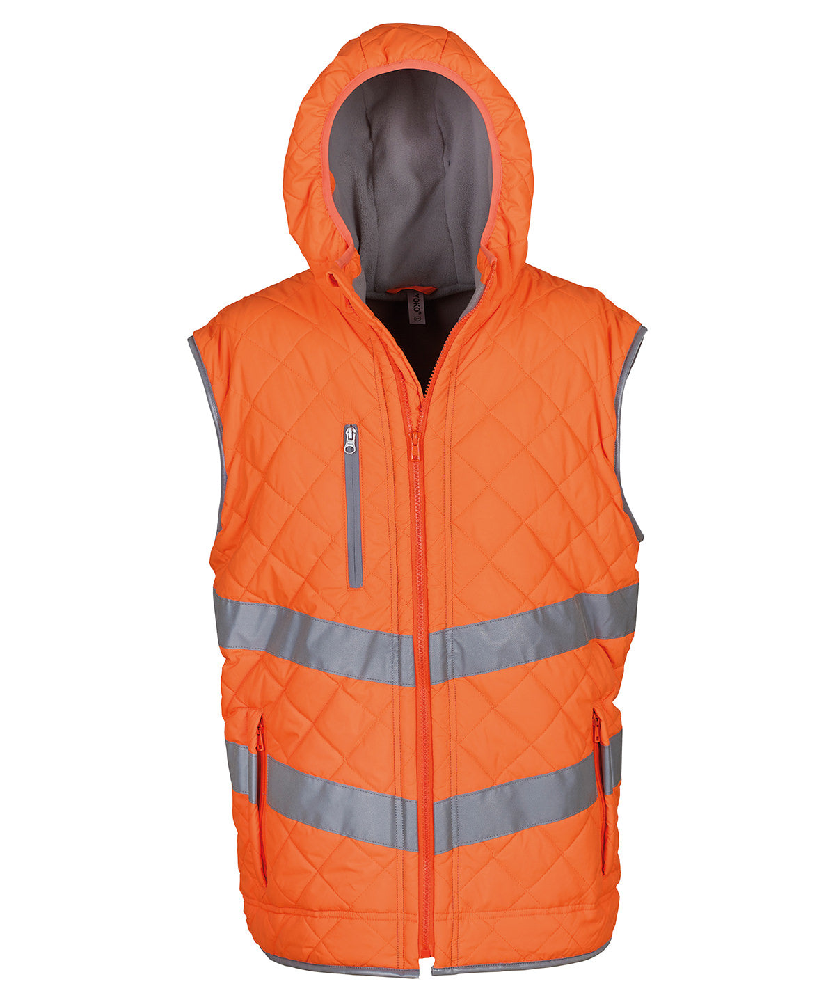 YOKO Hi-vis Kensington hooded gilet