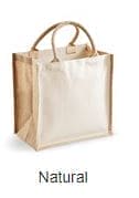 Personalised Midi jute tote bag
