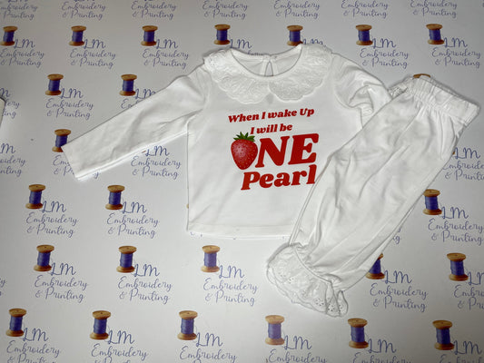 When I wake up Long Sleeve Frilled Pyjama Set