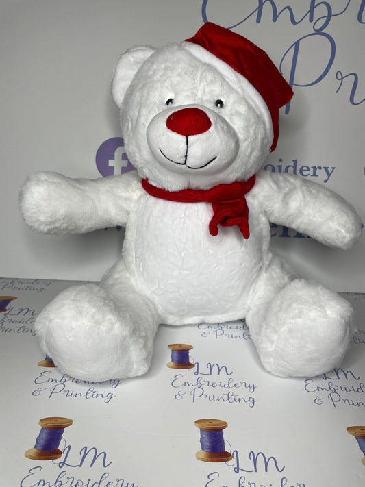 Christmas Teddy with Santa Hat
