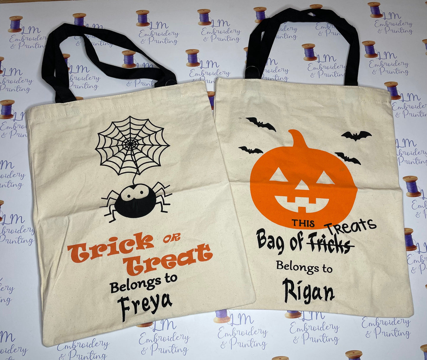 Halloween Trick or Treat bag with Name included