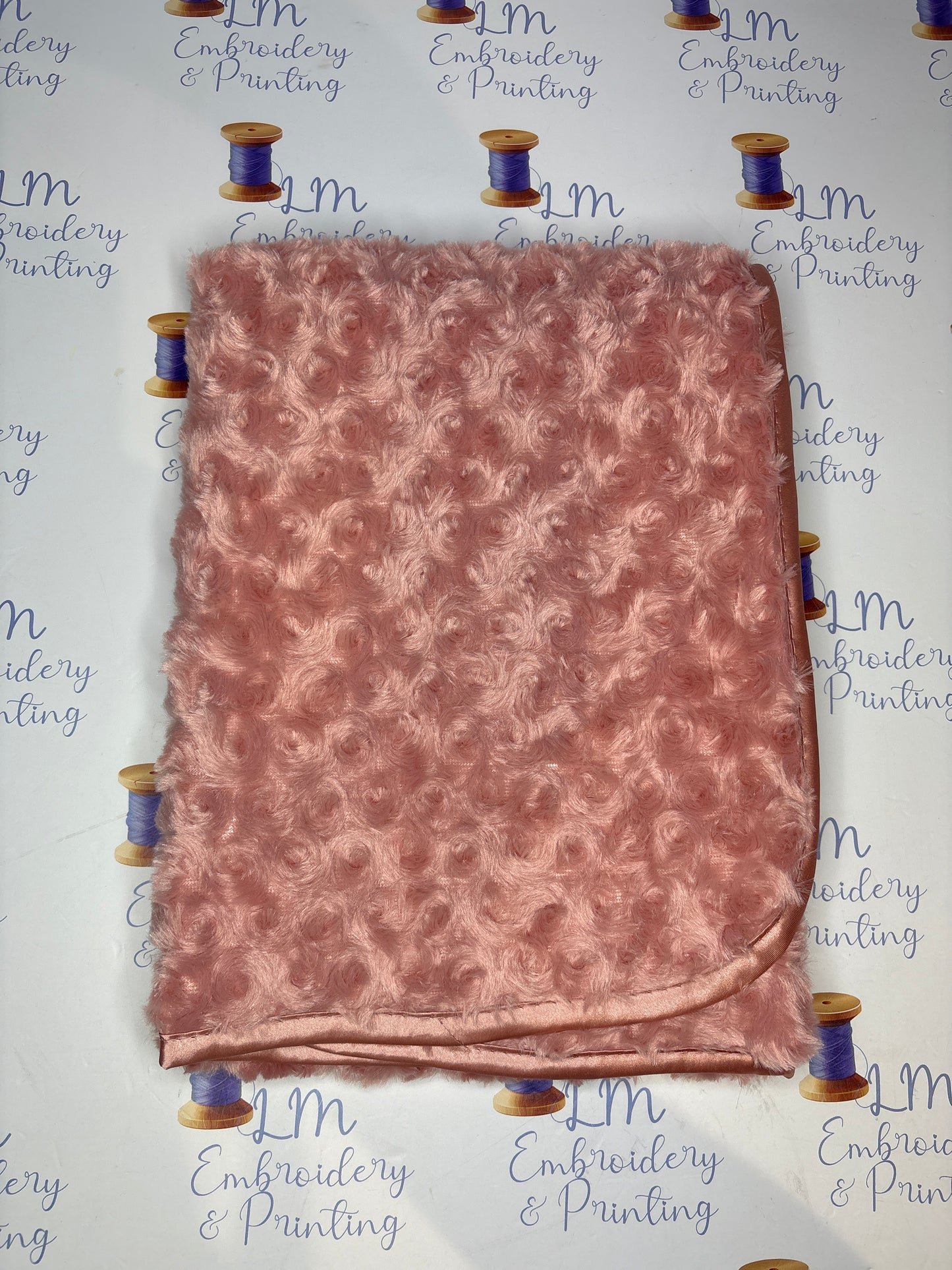 Rosebud Wrap with Fleece Back and Satin Trim