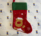 DELUXE PLUSH RED GREEN TOP CUTE REINDEER STOCKING