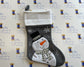 DELUXE PLUSH GREY KNITTED SNOWMAN STOCKING