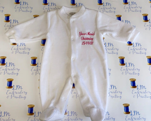 White Velour all in one - (NB-3M)