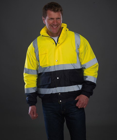 Hi-vis two-tone bomber jacket