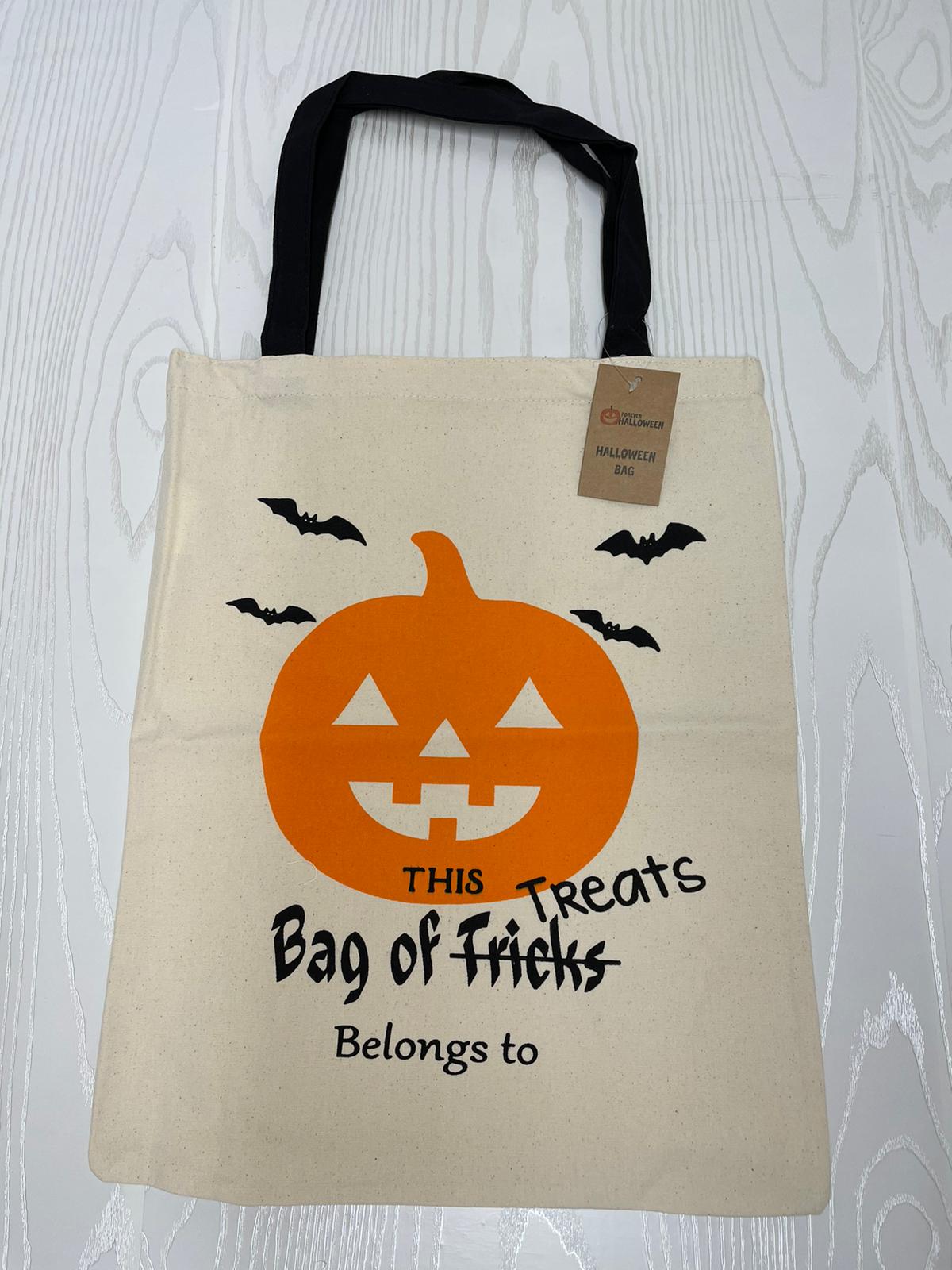 Halloween Trick or Treat bag with Name included
