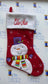 DELUXE PLUSH RED WHITE TOP CUTE SNOWMAN STOCKING