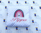 Name and Rainbow Soft Bubble Embossed Blanket